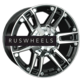 Диски LS 8x17/6x139,7 ET25 D106,1 558 BKF (конус, Колпак+лого)