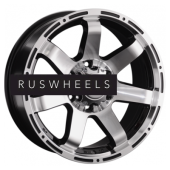 Диски LS 7,5x17/6x139,7 ET25 D106,1 1289 BKF (конус, Колпак+лого)